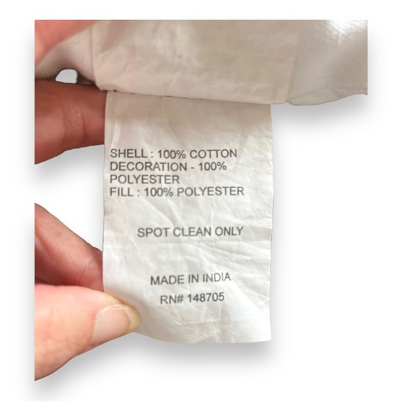 Our Happy Place 18” x 18” Decorative Throw Pillow by Two Threads in White & Navy - Picture 6 of 7